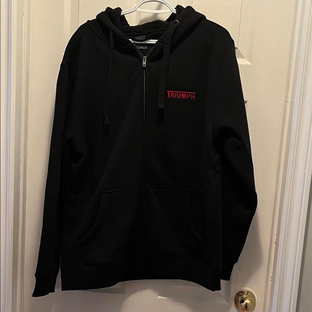 Triumph Black Zip Up Sweater for Men